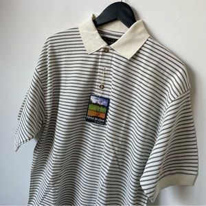 Foursome Hole in One Striped Short Sleeve Polo